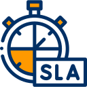 Icon With a guaranteed level of service anchored in the SLA, assino monitors servers, networks, databases and applications. This ensures that your applications are continuously available